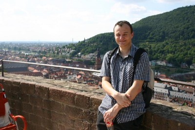Ich auf dem Heidelberger Schloß, fotografiert von einem netten Japaner