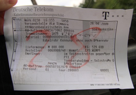 Leerrohr der Deutschen Telekom