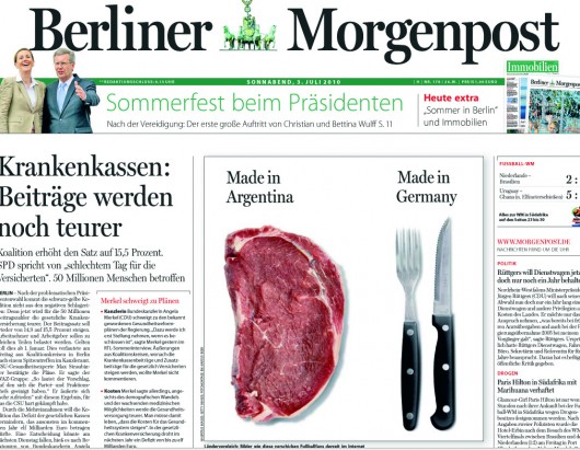Titelseite der Berliner Morgenpost vom 3. Juli 2010
