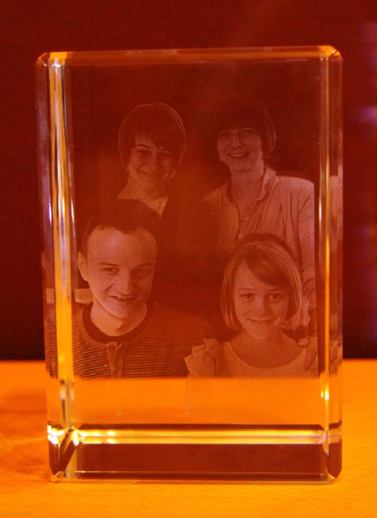 3D Laser Foto im Mega Viamant Glas