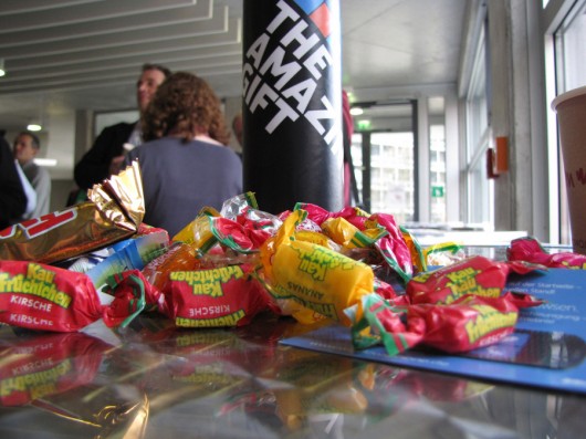 Sponsor Nokia hat für Süßigkeiten gesorgt. (Fotocredit: @fwhamm)