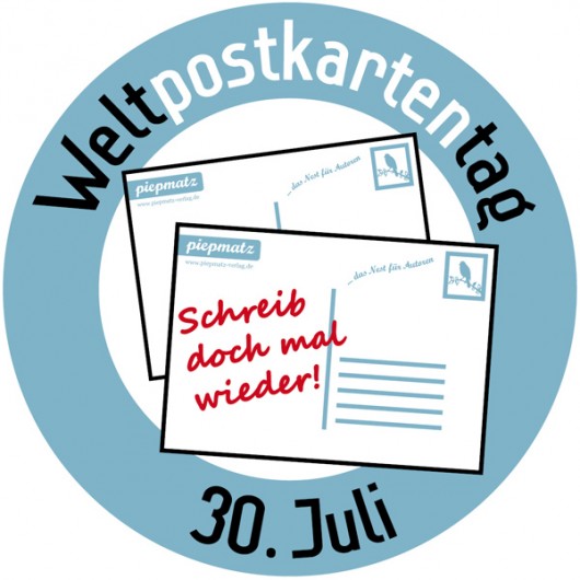 Logo des Weltpostkartentages.