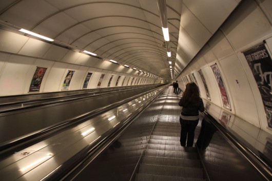 Mit 87m Länge die längste Rolltreppe Europas.