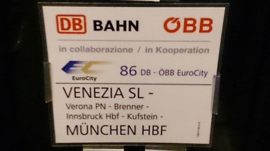 EC Venezia - Verona - Bozen - Brenner -  Innsbruck - Kufstein - München