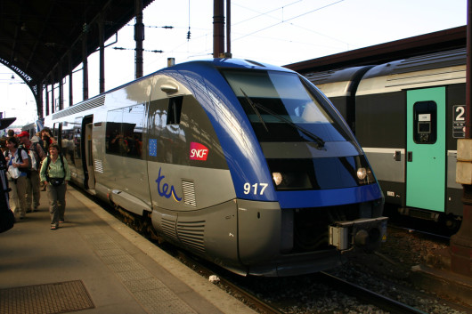 Eine Bahn der SNCF im Straßburger Zentralbahnhof.